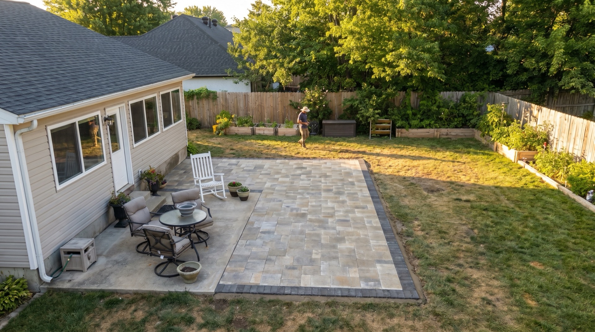 Aerial view of construction site